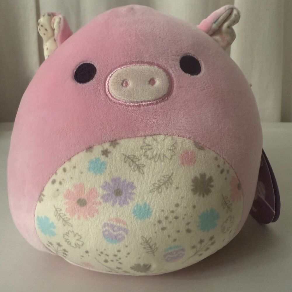 Squishmallows Peter the Pig Pink Floral NWT